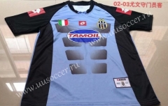 02-03 Retro Version Juventus Goalkeeper Black Thailand Soccer Jersey AAA-811
