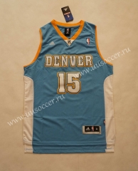 NBA Denver Nuggets Light Blue #15 Mesh printing Jersey