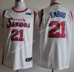 NBA Philadelphia 76ers White #21 Jersey