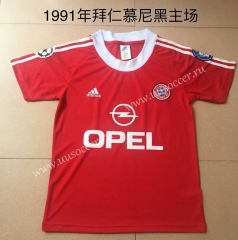 1991 Retro Version Bayern München Home Red Thailand Soccer Jersey AAA-AY