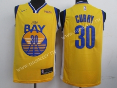 2020 NBA Golden State Warriors Yellow #30 Jersey