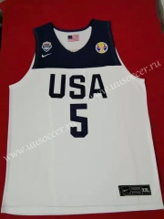 2019 World Cup USA White #5 MITCHELL NBA  Jersey