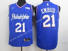 2019 NBA Philadelphia 76ers  Blue #21 Jersey