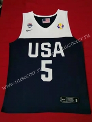 2019 World Cup USA Dark Blue #5 MITCHELL NBA Jersey