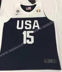 2019 World Cup USA Dark Blue #15  NBA Jersey