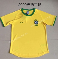 2000 Retro Brazil Yellow Thailand Soccer Jersey AAA-DG