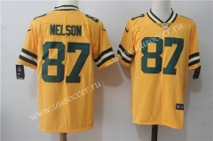 NFL Green Bay Packers Yellow #87 Jersey