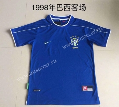 1998 Retro Brazil Away Blue Thailand Soccer Jersey AAA-AY