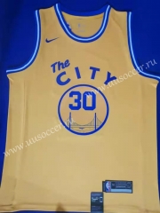 2020 NBA Golden State Warriors Yellow #30 Jersey