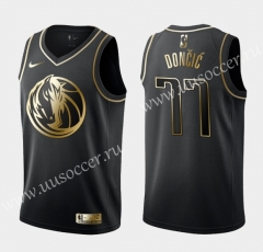 NBA Dallas Mavericks Black & Gold #77 Jersey