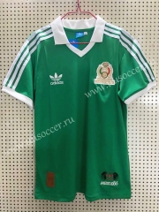 1986 Retro Version Mexico Home Green Thailand Soccer Jersey AAA-811
