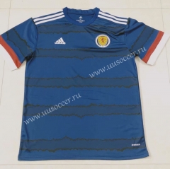 2020 European Cup Scotland Home Blue & Black Thailand Soccer Jersey AAA-7T