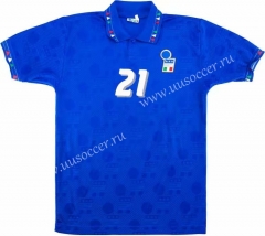 1994 Retro Version Italy Home Blue Thailand Soccer Jersey AAA-811