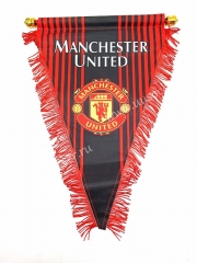 Man United Red Soccer Triangle Flag