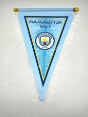 Manchester City Blue Soccer Triangle Flag