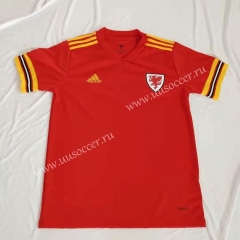 2020 European Cup Wales Home Red Thailand Soccer Jersey AAA