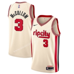 City Version NBA Portland Trail Blazers White #3 Jersey