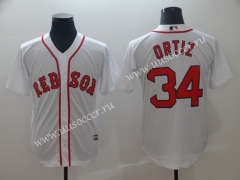 MLB Boston Red Sox White #34 Jersey