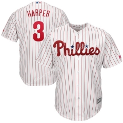 MLB Philadephia Phillies White #3 Jersey