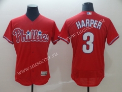 MLB Philadephia Phillies Red #3 Jersey
