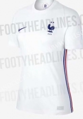 2020 European Cup France Away White Thailand Soccer Jersey AAA-407