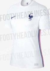 2020 European Cup France Away White Thailand Soccer Jersey AAA-407