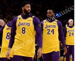 Commemorative Edition NBA Lakers Yellow #24 Kobe Jersey