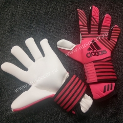 2019 New Soccer Goalkeeper Gloves Finger Protection Professional Men Football Gloves With Pink Color