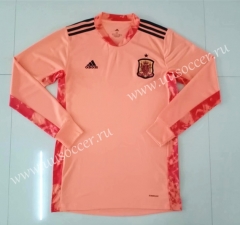 2020 European Cup Spain Goalkeeper Orange Thailand LS Soccer Jersey-510