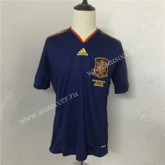 Retro version 2010 World Cup Spain Blue Thailand Soccer Jersey AAA