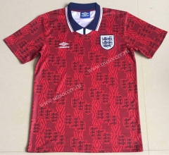 1994  Retro VersionEngland Away Red Thailand Soccer Jersey AAA-AY