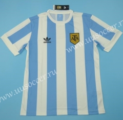 1978 Retro Version Argentina Home Blue and White Thailand Soccer Jersey AAA