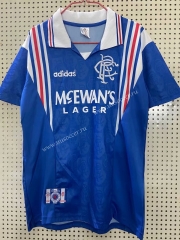 97-98 Retro Version Rangers Home Blue Thailand Soccer Jersey AAA-811