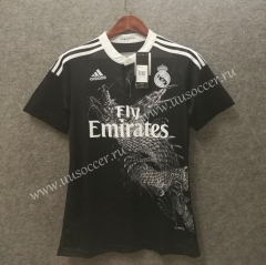 Retro Version Real Madrid Black Thailand Soccer Jersey AAA