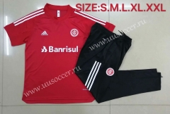 2020-2021 Brazil SC Internacional Red Shorts-Sleeve Thailand Soccer Tracksuit Uniform