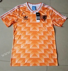 1998 Retro Version Netherlands Home Orange Thailand Soccer Jersey AAA