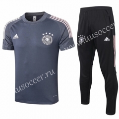 2020-2021 Germany Dark Gray Thailand Polo Uniform-815