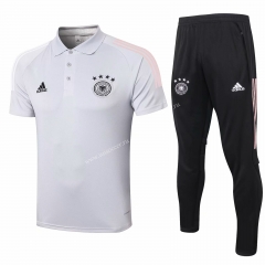 2020-2021 Germany Light Gray Thailand Polo Uniform-815
