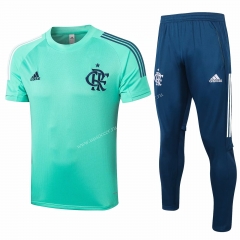 2020-2021 Flamengo Green Thailand Tracksuit Shorts Sleeve Uniform-815