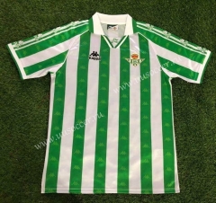 1995-1997 Retro Version Real Betis Home White and Green Thailand Soccer Jersey AAA-503