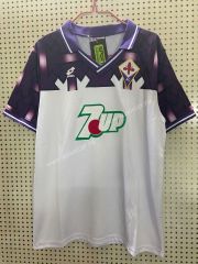 1992-1993 Retro Version  Fiorentina Away White Thailand Soccer Jersey AAA-811