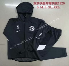 2020-2021 Los Angeles Clippers Black Thailand Soccer Jacket Uniform With Hat