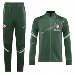 2020-2021 Atletico Madrid Dark GreenThailand Soccer Jacket Uniform-LH