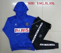 With Adv 2020-2021 Jordan Paris SG Blue Thailand Soccer Tracksuit Uniform With Hat-815