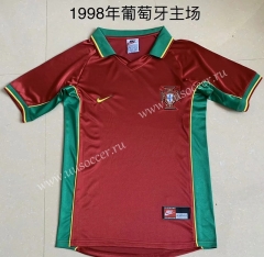 1998 Retro Version Portugal Home Red Thailand Soccer Jersey AAA-709