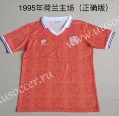 1995 Retro Version Netherlands Home Orange Thailand Soccer Jersey AAA