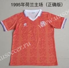 1995 Retro Version Netherlands Home Orange Thailand Soccer Jersey AAA