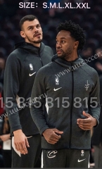 2020-2021 NBA Cleveland Cavaliers Gray With Hat Jacket Uniform-815