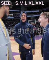 2020-2021 NBA Denver NuggetsBlue With Hat Jacket Uniform-815