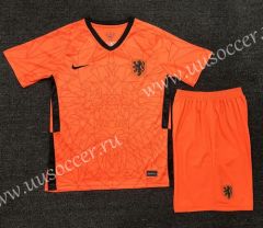 2020 European Cup Netherlands Home Orange Soccer Uniform-710